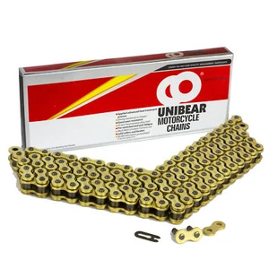 428H GOLD Heavy Duty Motorcycle Chain 98 Links with 1 Connecting Link - Foto 1 di 5