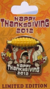 PIN DISNEY WDW DLR FELIZ ACCIÓN DE GRACIAS 2012 CHIP N DALE GRATIS D 3D MAÍZ LE 3000 - Imagen 1 de 1