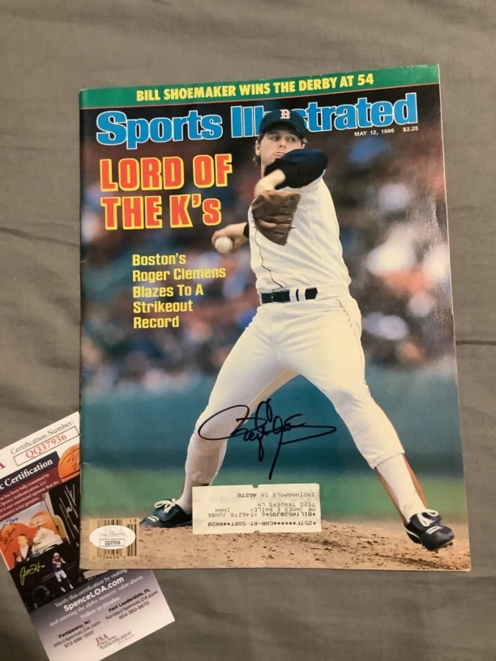 ROGER CLEMENS FIRMADO DEPORTES ILUSTRADOS SI YANKEES ASTROS RED SOX CERTIFICADO DE AUTENTICIDAD JSA  Foto 1 de 1