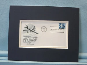 La posta aerea collega il paese e copertina primo giorno del timbro posta aerea - Foto 1 di 1