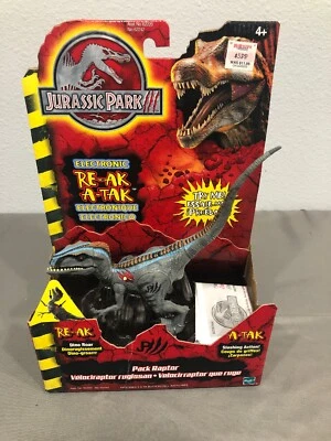 Jurassic Park JPIII 3 Re-Ak-Atak Paquete Electrónico Raptor Velociraptor NUEVO en Caja Foto 1 de 4