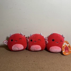 NWT - SQUISHMALLOW HALLOWEEN 2022 4.5" - 5” Karlie The Devil Bat Lot Of 3 - Picture 1 of 5