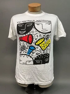 VINTAGE 1987 RARE Montreaux Jazz Festival  T-shirt - White / XXL 100% Cotton - Picture 1 of 8