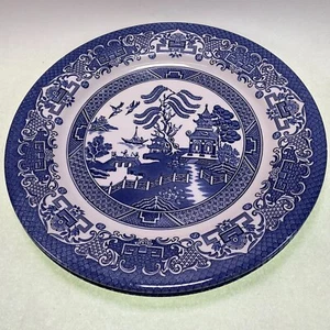 English Ironstone Tableware EIT Blue Willow Dinner Plates - England - Set of 2 - Picture 1 of 4