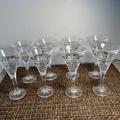 Royal Limited 24% Lead Crystal Wine/Sherry/Champagne Toast glasses Lot of 8 - Image 1 of 4