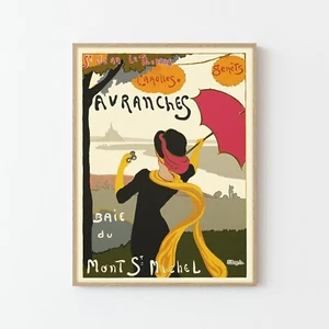 Impresión artística póster de viaje vintage Avranches Baie du Mont St Michel | Decoración del hogar - Imagen 1 de 6