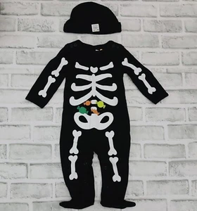 Kleinkind Skelett Halloween Kostüm Carter's Little Boo Outfit Sleep & Play 6M NEU - Bild 1 von 14