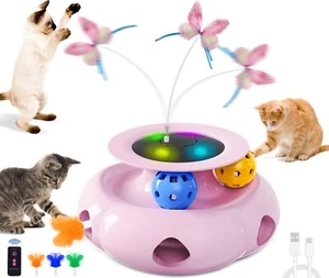 Xuyub Cat Toys Interactive Rechargeable 3in1 Whack a Mole Cat Toy Fluttering ... - Picture 1 of 7