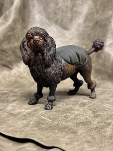 CUSCINO SPILLA FIGURATIVA BARBONCINO RE BRONZO AUSTRIACO Vienna - Foto 1 di 5