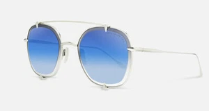 ------Dita TALON-TWO Silver/Soft Blue Dark Grey Shaded Mirror (A-SLV) Sunglasses - Picture 1 of 3