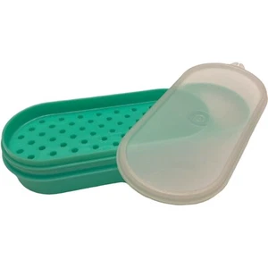 Vtg Jadeite Green Tupperware Cheese Grater Shredder #1375 3Pc With Storage Lid - Picture 1 of 7