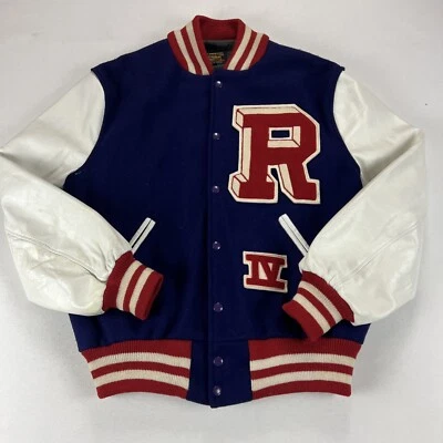 VTG Skookum Lettermen Varsity Jacket Men’s 44 100% Virgin Wool Leather USA Made - Image 1 of 4