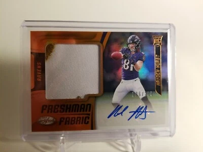 2018 Certified Hayden Hurst Freshman Fabric RC Patch Auto Autograph /299  - Image 1 of 2