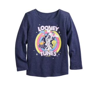 Toddler Girl Size 3T Jumping Beans Looney Tunes Long Sleeve Graphic Tee - Picture 1 of 3