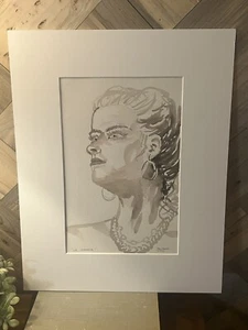 Thaw Malin III Original Watercolor Painting 1978 La Seniorita - Picture 1 of 6