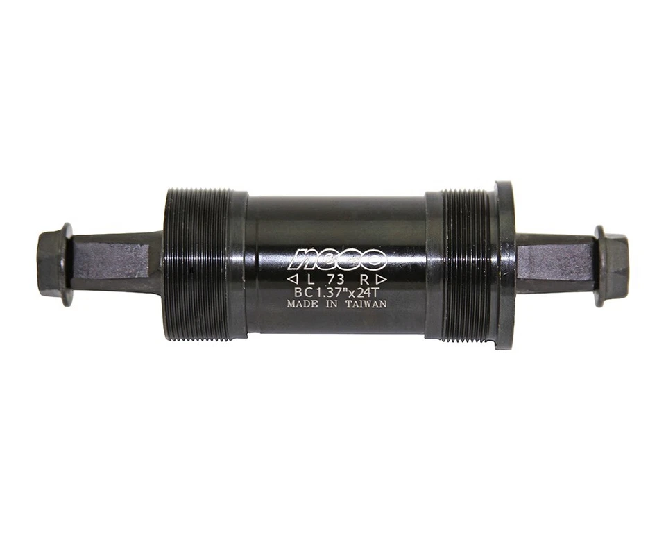 NECO Bicycle Bike Bottom Bracket Cartridge Square Set 73mm 118mm Black. - Image 1 of 1
