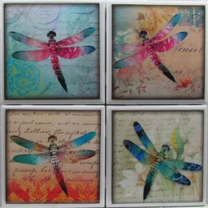 Keramik Fliesen Untersetzer Set - 4er Set - (Holz, Stein, Marmor, Kork) - A - Bild 1 von 7