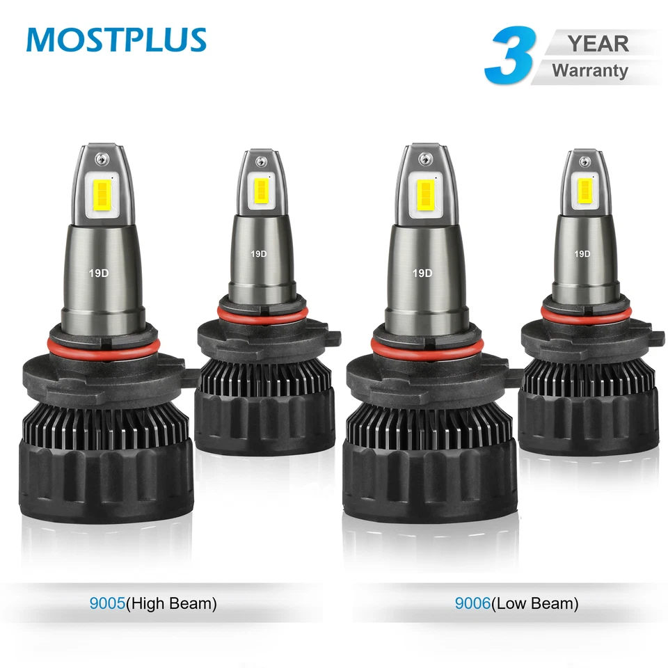 Faro LED MOSTPLUS 120W 15200LM 6000K luces altas y bajas 9005 9006 2 pares Foto 1 de 4
