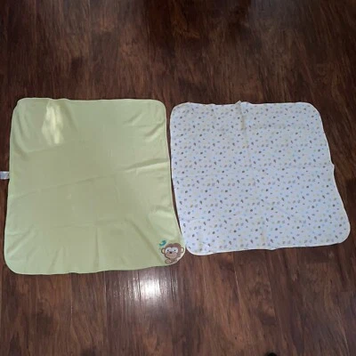 Juego de 2 mantas bebé recién nacido hojas de selva lil mono marrón mini hoja de gofre Foto 1 de 4