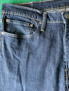 Levi's 513 Slim Straight Dark Blue Denim Jeans Mens 34x30 - Picture 1 of 11