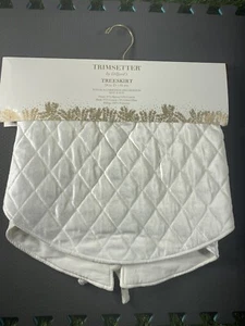 Elfenbeinweiß gesteppter Weihnachtsbaum Rock Trimsetter von Dillard's Neu 24" D - Bild 1 von 6