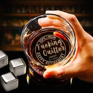 Custom Funny Retirement Gifts for Coworker - F*cking Quitter Leaving Gifts - Picture 1 of 9