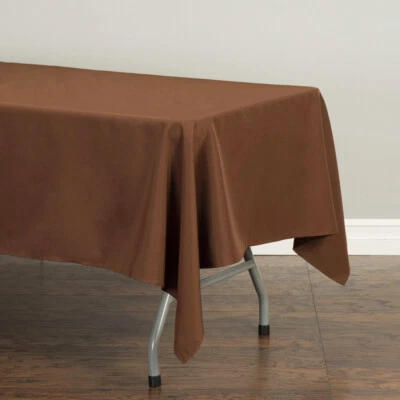 60 x 126 in. Rectangular Polyester Tablecloths for 8 ft. Tables Banquet Party - Image 1 of 4