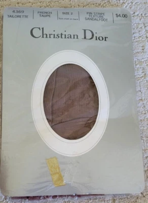 Pantimedias vintage CHRISTIAN DIOR pin textura sandalia - talla 2 Foto 1 de 2