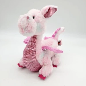 Ganz Whimsy Dragon Plush Toy 8" Pink & White Stuffed Animal Plush Sparkle No Cod - Picture 1 of 7