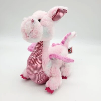 Ganz Whimsy Dragon Plush Toy 8" Pink & White Stuffed Animal Plush Sparkle No Cod - Image 1 of 4