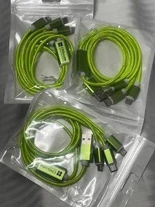 Fast Charge CRScube to A, C and Lightning cords (3) Three Single Cords - Picture 1 of 1