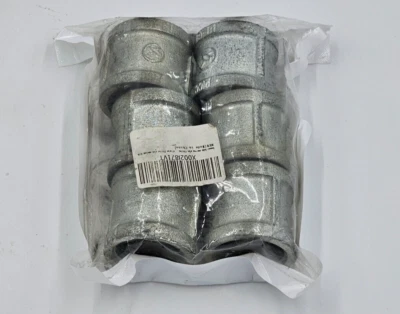 1.25" GALVANIZED IRON PIPE FITTINGS FEMALE THREADED 6pk - Image 1 of 4