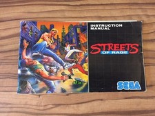 Streets of Rage SEGA Mega Drive Instruction Manual Booklet