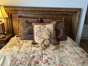 Vintage Ralph Lauren SUSSEX GARDENS Floral QUEEN SIZE Comforter~94 X 94"" approx - Picture 1 of 4
