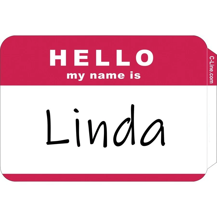 C-Line 92234 Hello My Name Is Badges, Red, 3-1/2 x 2-1/4", Pack of 100 - Image 1 of 1