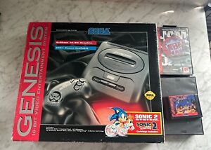 Sega Genesis Model 2 Console Sonic The Hedgehog 2 Bundle-Power Issues READ DESC