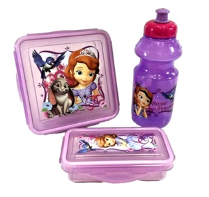 DISNEY SOFIA THE FIRST KIDS SCHOOL FOOD LUNCH BOX / SNACK BOX & DRINK BOTTLE - Picture 1 of 1