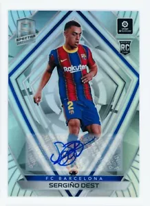 2020-21 Sergino Dest Panini Spectra Silver Autografata Rookie Card 53/99 - Foto 1 di 3
