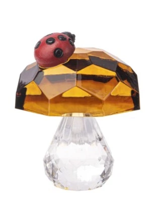 Ganz Crystal Expressions Mushroom Figurine w/Ladybug Snail or Flower 2 1/2"H - Image 1 of 2