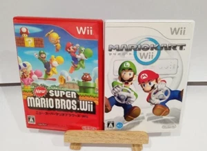 New Super Mario Bros Wii & Mario Kart set Nintendo Wii Japanese ver Tested - Picture 1 of 5
