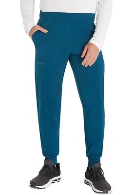Cherokee Men's Pull-on Jogger with 5 Pockets, Elastic WaistbanXL, Caribbean Blue - Image 1 of 4
