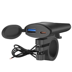 Dual USB Port Motorbike Motorcycle Fast Charger Socket Ultra Thin Power Adapter - Afbeelding 1 van 20