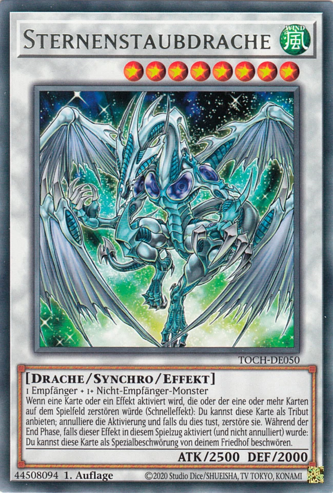 YU-GI-OH, STERNENSTAUBDRACHE, R, TOCH-DE050, 1. Auflage, TOP - Bild 1 von 1