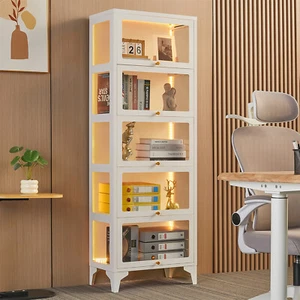 67" Curio Display Cabinet w/20 Color Lights Adjustable 5-Tier Glass Display Case - Picture 1 of 29