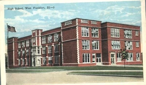 High School West Frankfort Illinois Postcard - Picture 1 of 2