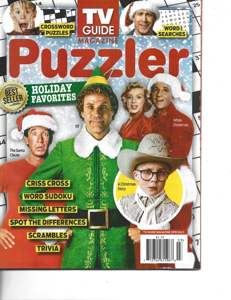 New TV Guide Magazine Puzzler Holiday Favorites Crossword Puzzles, Word Searches - Image 1 of 1