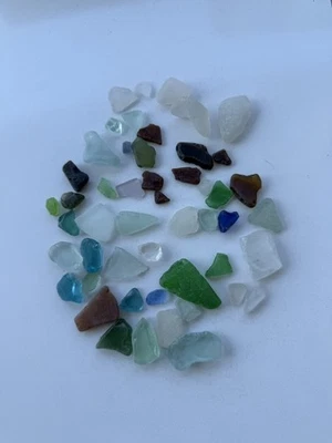 HAWAII Genuine Tumbled Beach Sea Glass ~ 50 Piece ~ Mixed Colors - Image 1 of 4