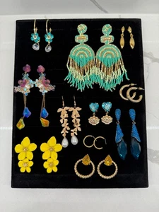 Konvolut 11 Paar moderne Trachten Ohrringe - Statement, trendy, bunte Tropfen - Bild 1 von 8