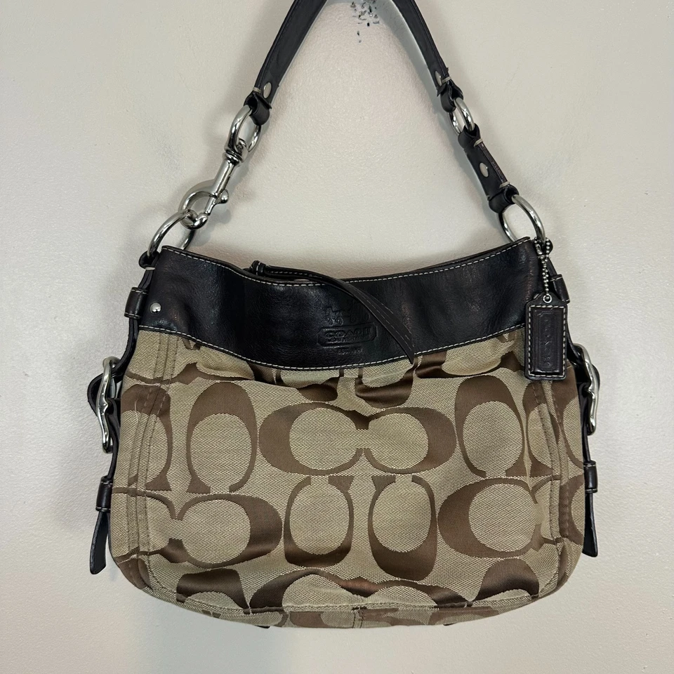 Bolso Hobo Coach Zoe K0993-F12657 Marrón Tostado Firma Y2K Vintage Bolso de Hombro Foto 1 de 4