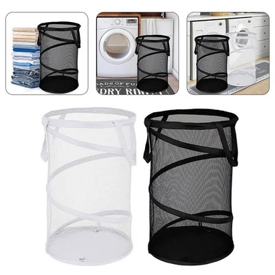 Laundry Basket Large 36*58cm Collapsible Breathable Easy To Hold Mesh Laundry - Image 1 of 4